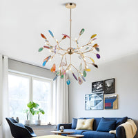 Nordic Elegant Branch Agate Pendant Lamp