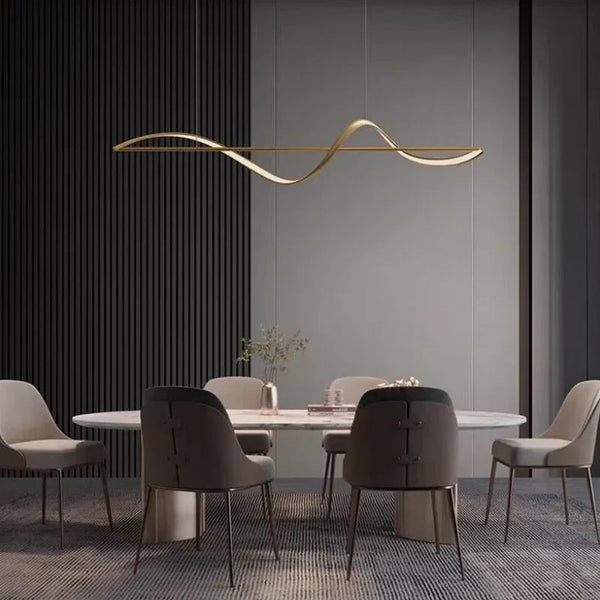 Moderne kreative italienische einfache Linien Restaurant Anhänger Licht Licht
