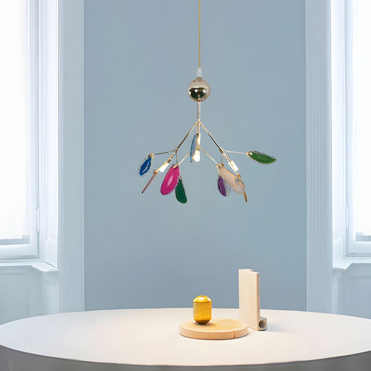 Nordic Elegant Branch Agate Pendant Lamp