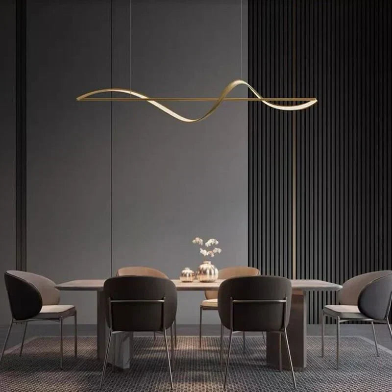 Moderne kreative italienische einfache Linien Restaurant Anhänger Licht Licht