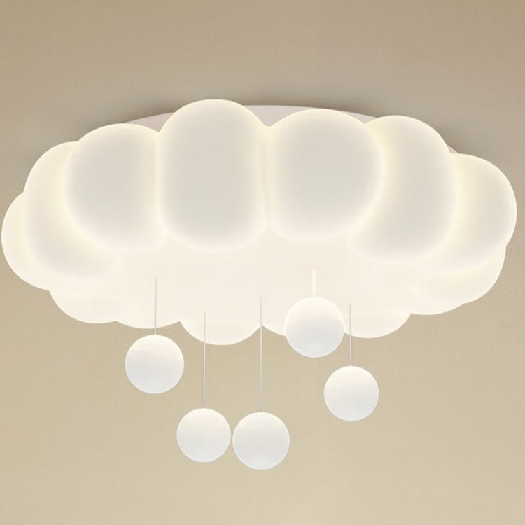 Creamy Cozy Bubble-Cloud Bedroom Ceiling Light