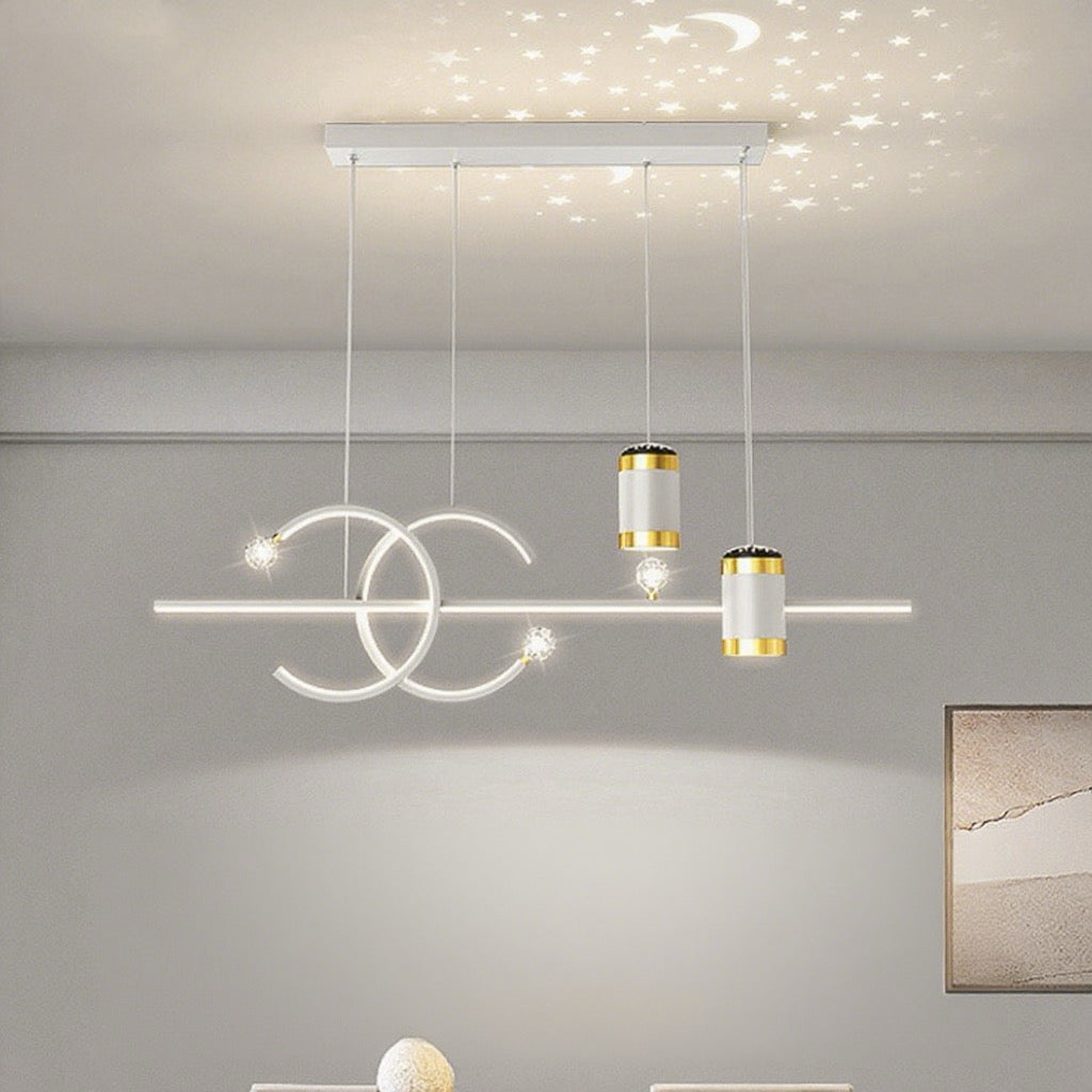 Lampadario moderno e semplice per proiezione del cielo stellato
