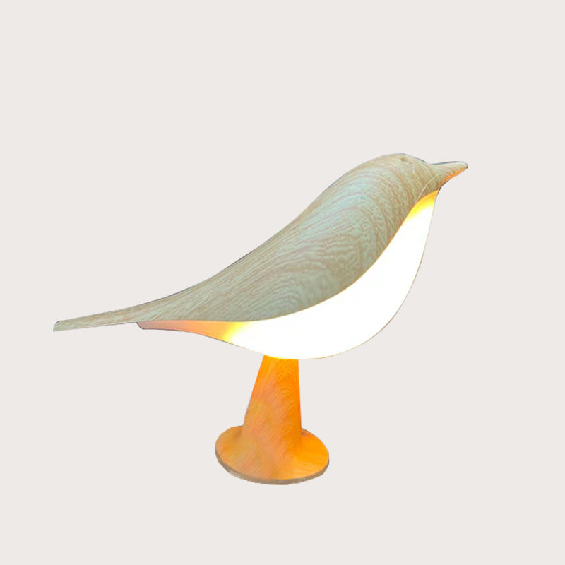 Lampe de table oiseau en bois chic Glarefusion