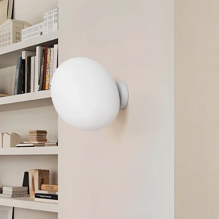 Minimalist Oval Stone-Effect Wall Light