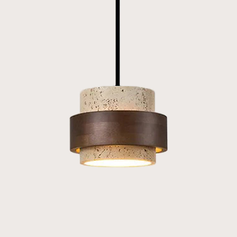 Lampe à suspension rétro en pierre Wabi-Sabi