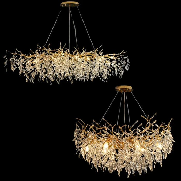 Lampadario moderno da soffitto in cristallo di lusso