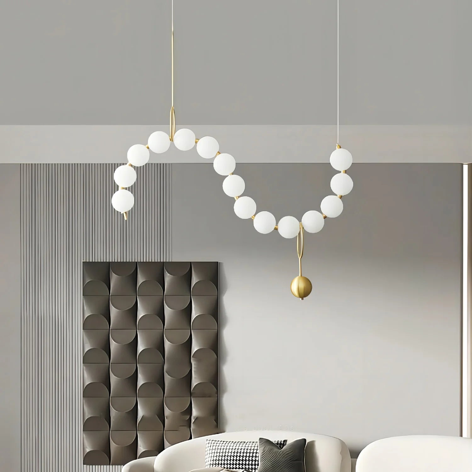 Lampe à suspension élégante en verre de bijoux