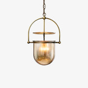 Lampe à Suspension Vintage en Verre