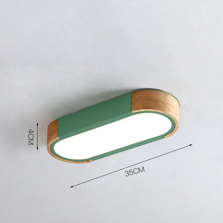 Moderne aflangt ovalt metalloftslys