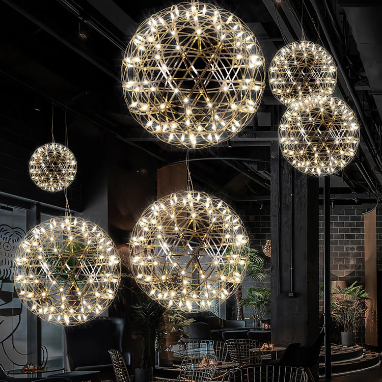 Elegant Stainless Luster Ball Pendant Light