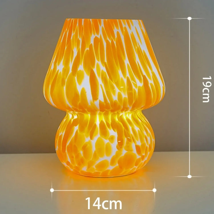 Retro kreativ glas champignon bordlampe