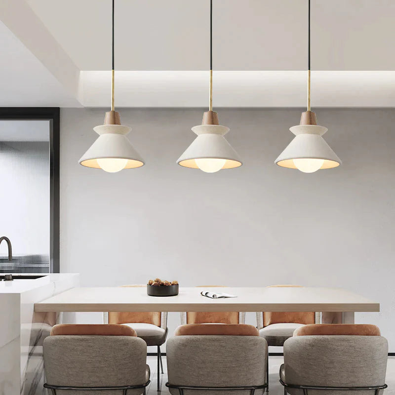 Lampe à suspension en béton à cône tendance