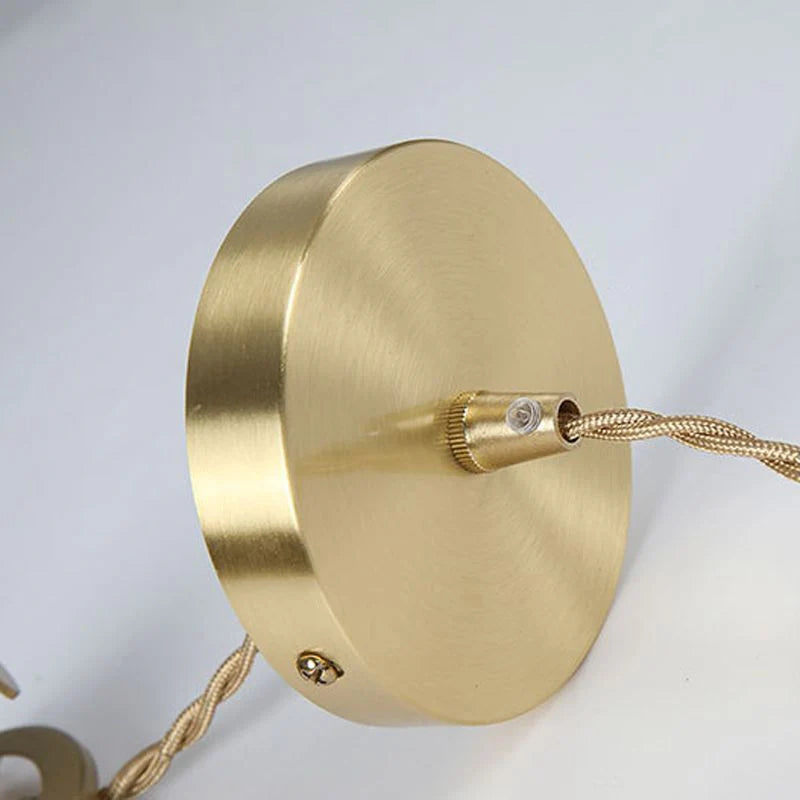 Nordic Amber Brass Glass pendellys