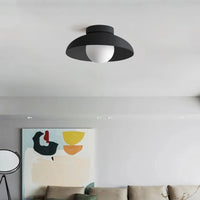 Minimalist Metal Semi Flush Light