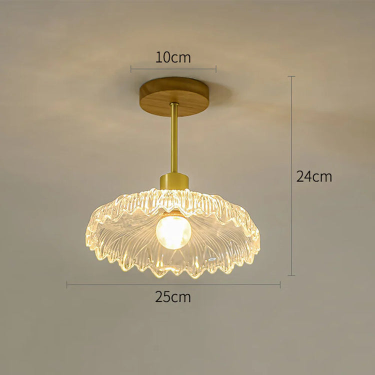 Stilfuldt kronbladsglasloftslys