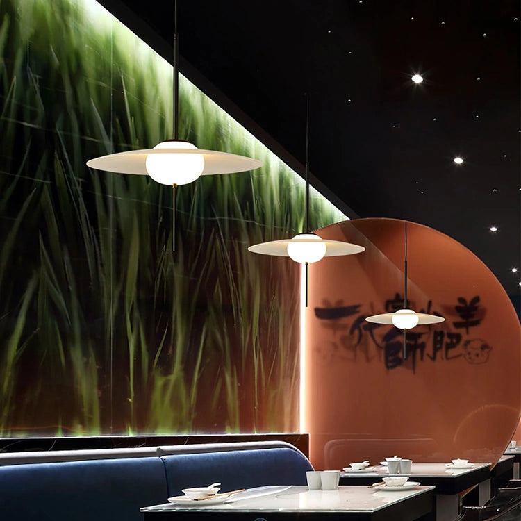 Moderne flad disk akryl pendel