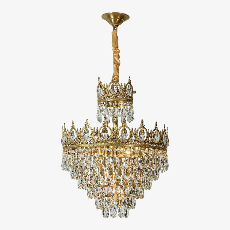 Retro Tiered Circular Crystal Chandelier