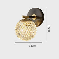 Elegant Copper Globe Wall Light
