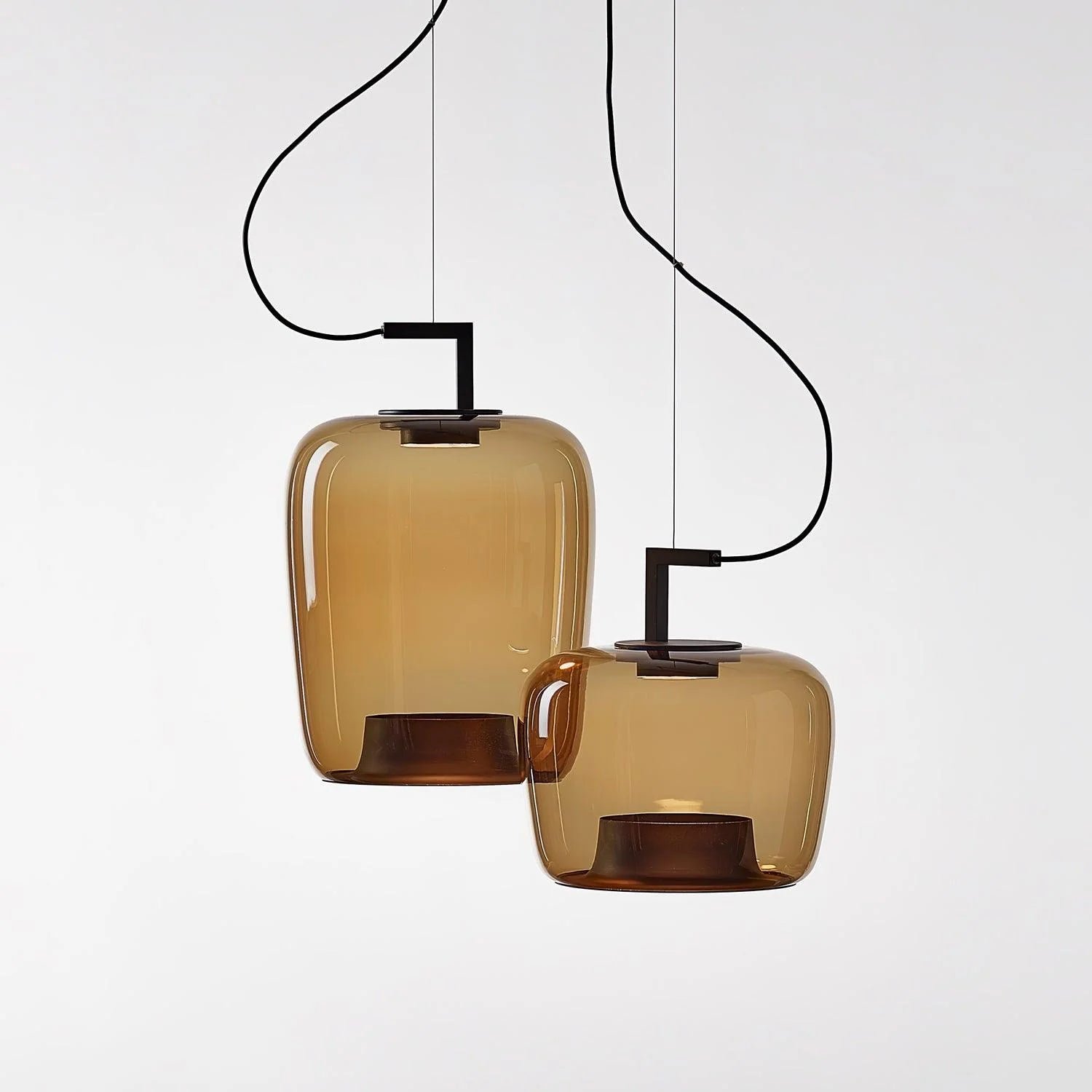 Suspension contemporaine en verre soufflé
