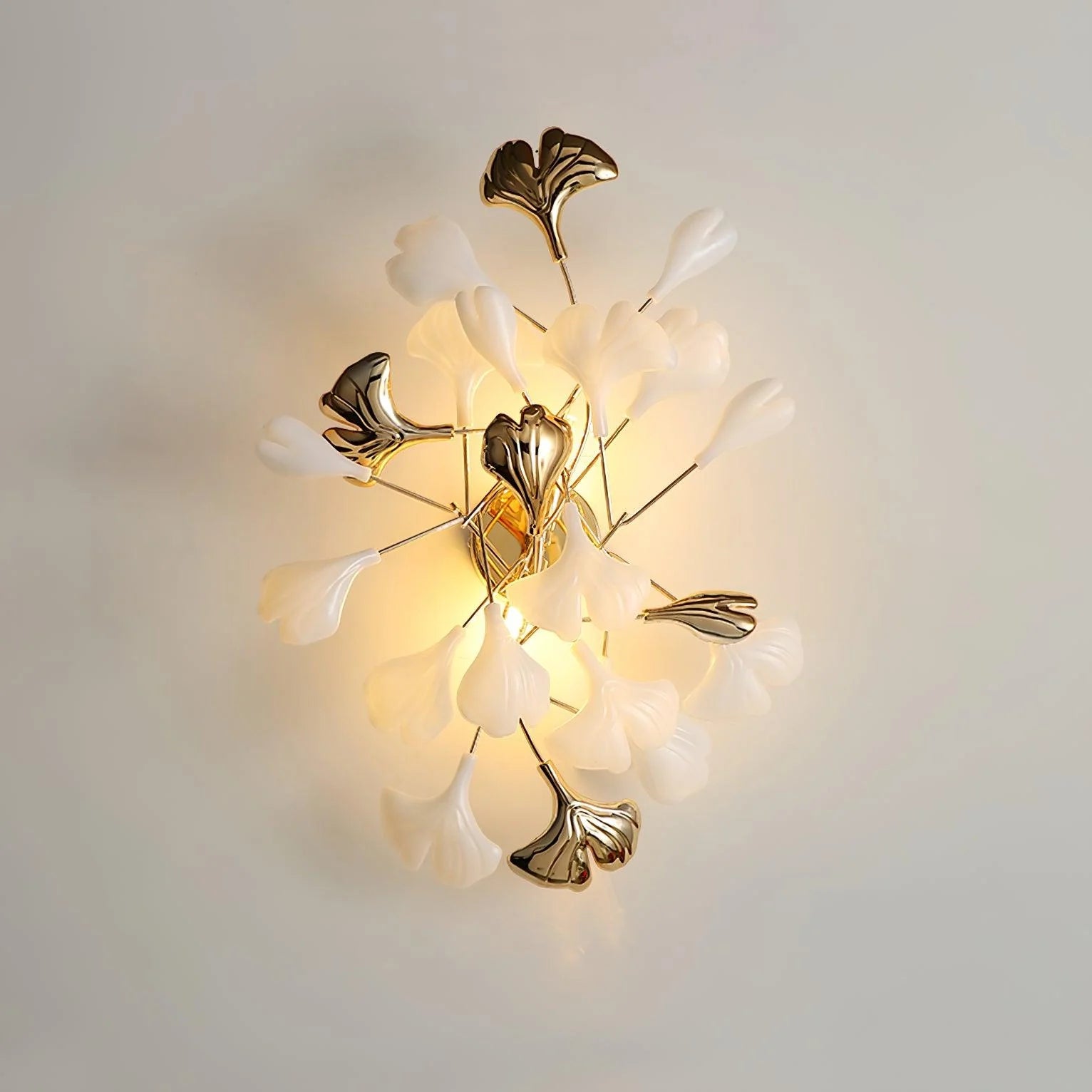 Stylish Leaf Porcelain Wall Light