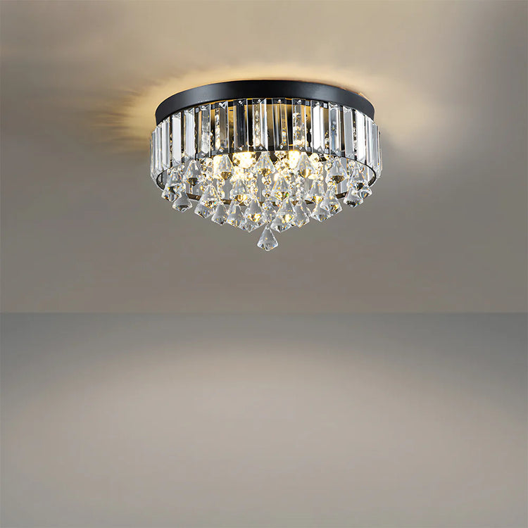 Moderne krystal rund loftslampe