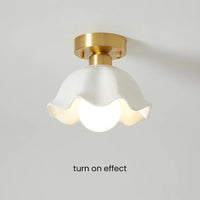 Minimalistisk hvidt kuppelloftlys