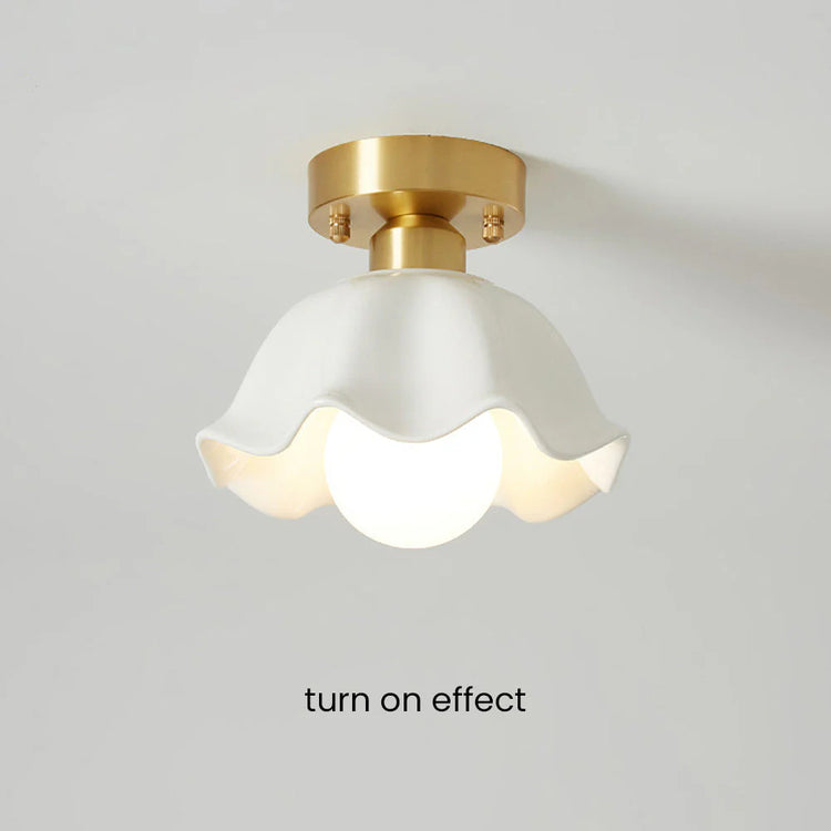 Klassisk bølgeglas loftslampe