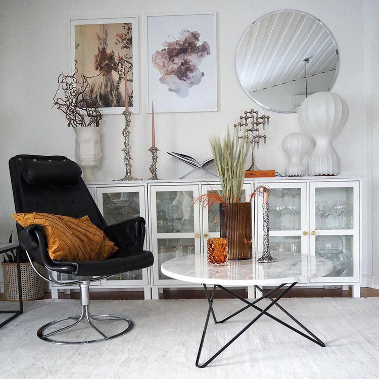 Klassisk ballon silke bordlampe