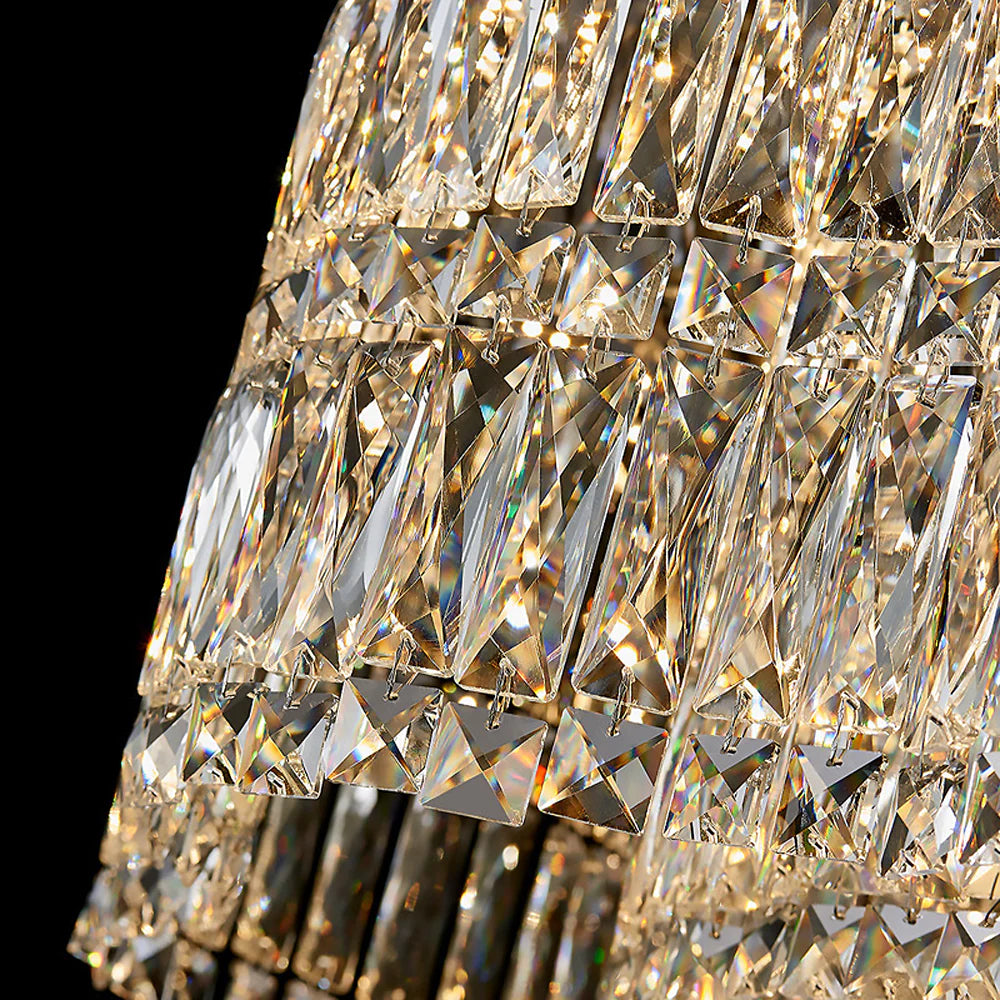 Lampadario elegante moderno con cristalli a forma di fiori