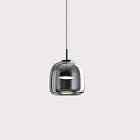 Luce a sospensione in vetro nero moderno Glerafusion