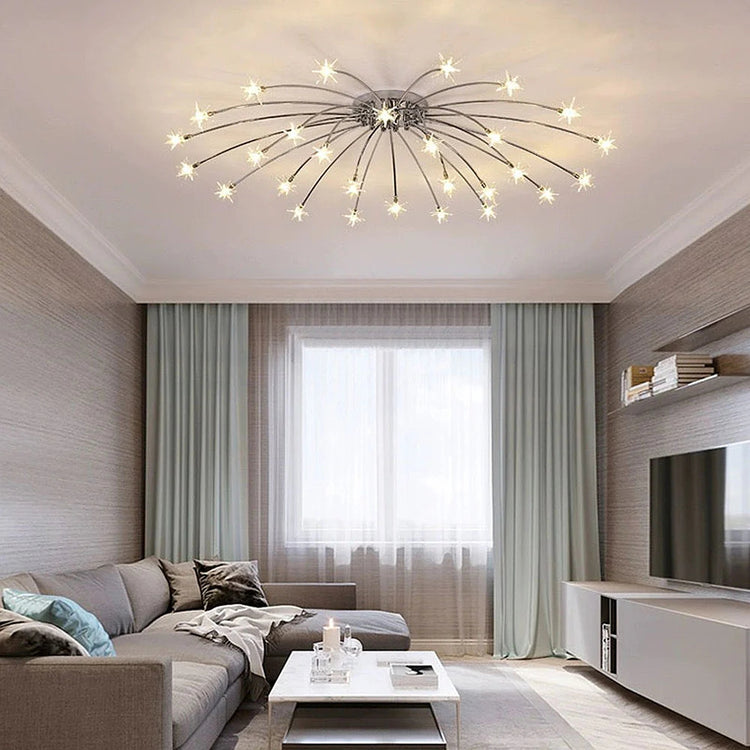 Opulent Star-Globe glass Ceiling Light