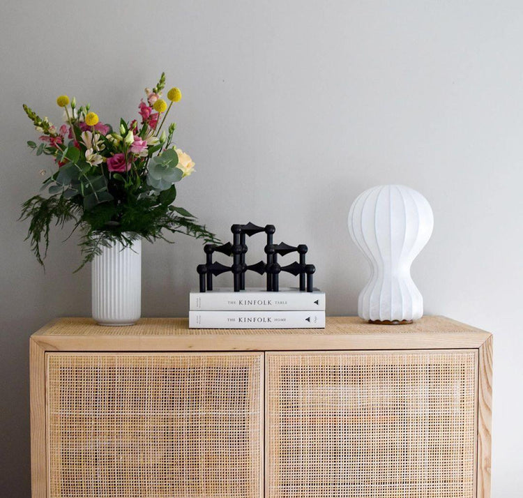 Klassisk ballon silke bordlampe