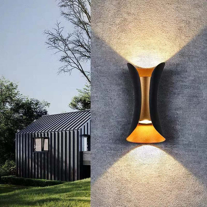 Applique murale extérieure moderne en aluminium irrégulier