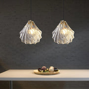 Lampe à suspension moderne en verre de coquille