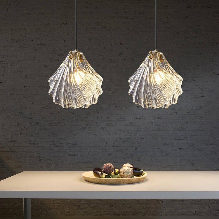 Moderne Shell Glas Pendel Light