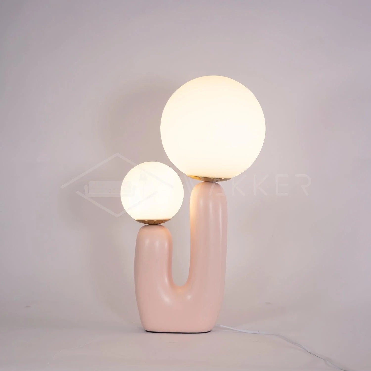 Modern Cactus Orb Glass Table Lamp