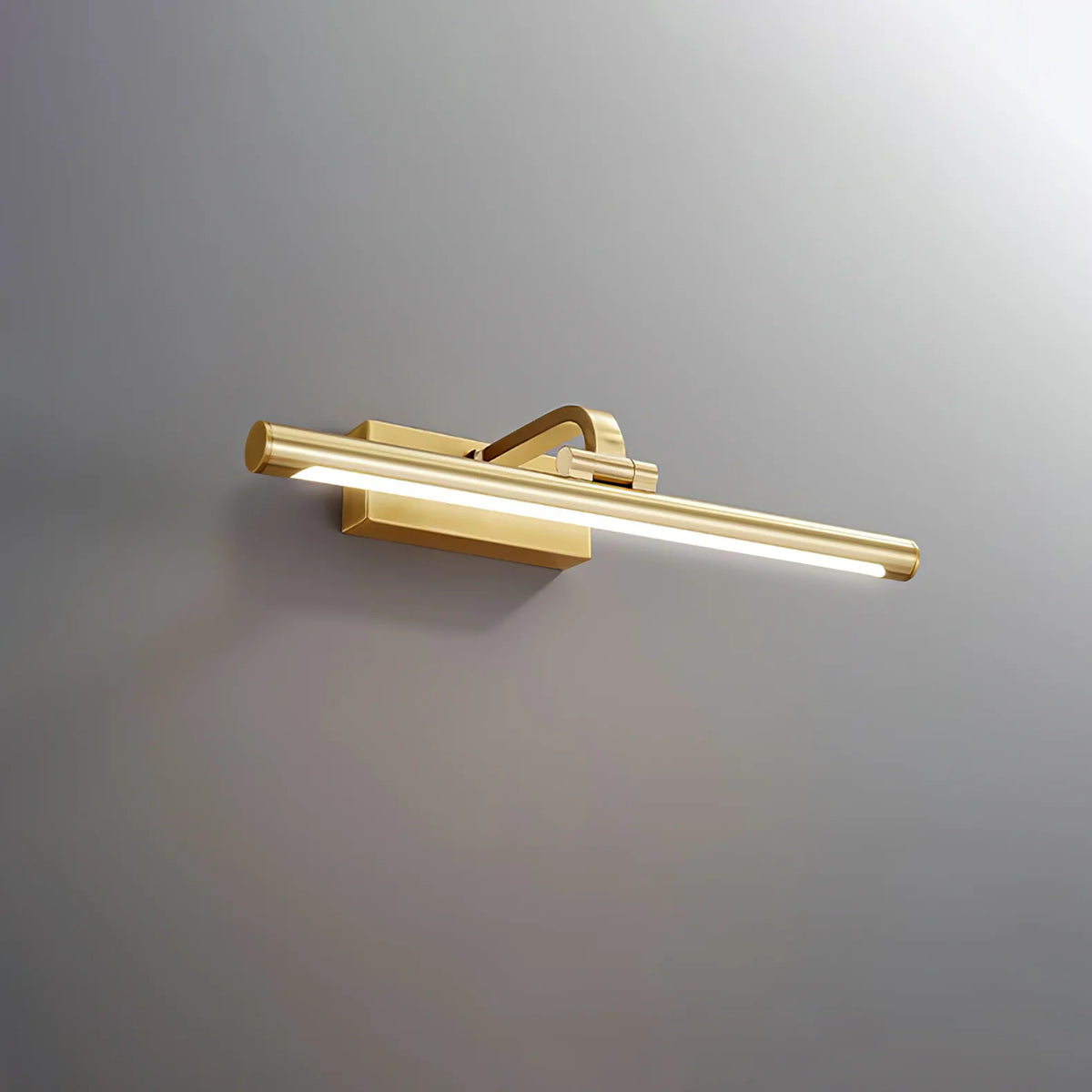 Luxe Brass & Walnut Linear Wall Light