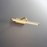 Luxe Brass & Walnut Linear Wall Light