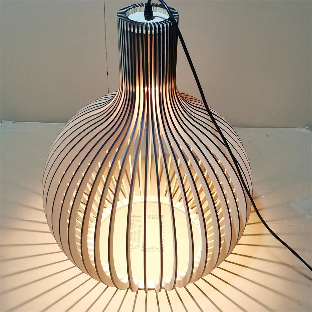 Glarefusion Vintage wooden Pendant Light