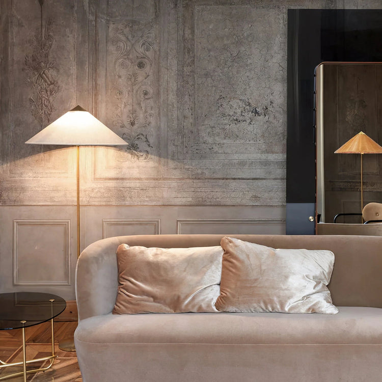 Minimalistisk Cone Bamboo Gulvlampe