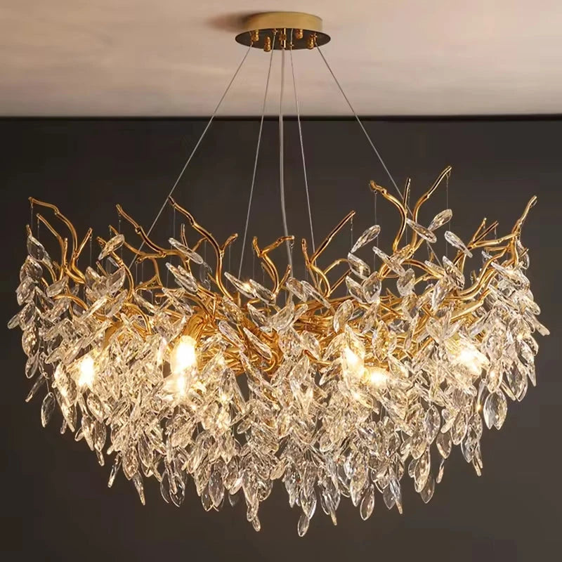 Lampadario moderno da soffitto in cristallo di lusso