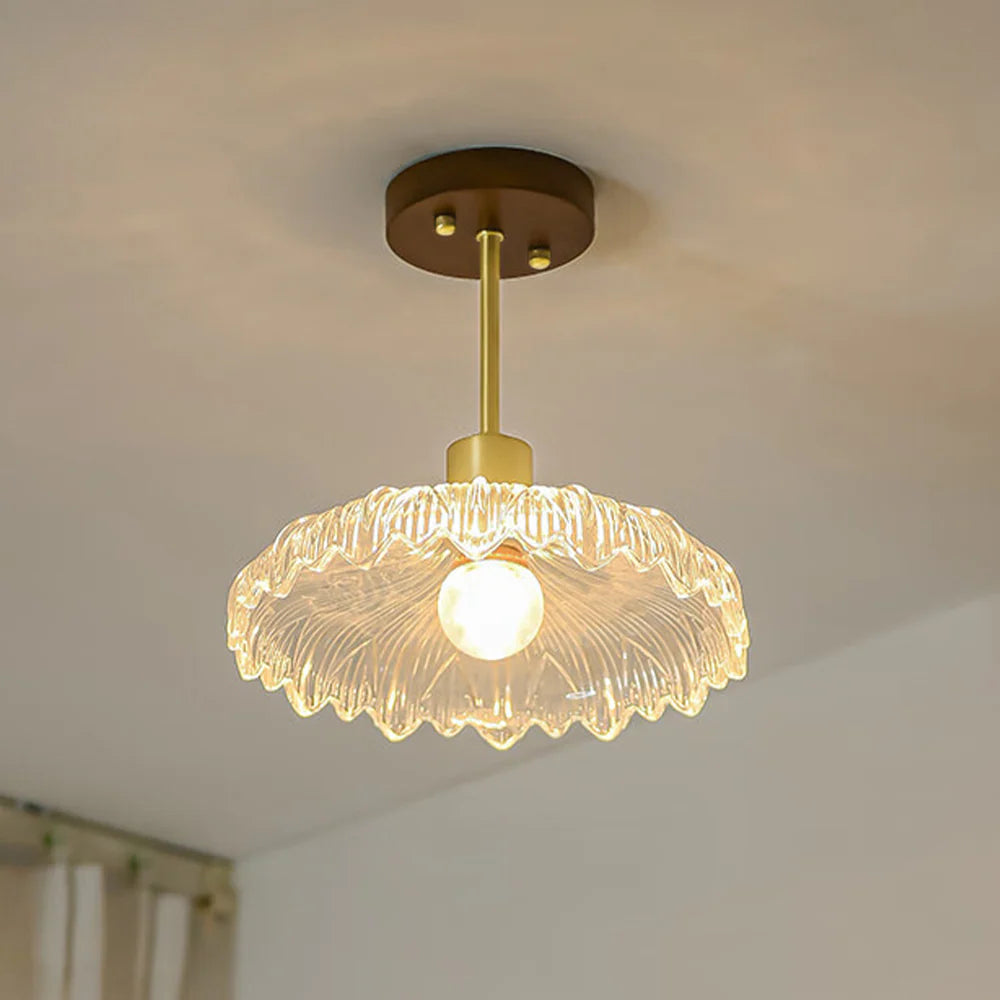 Plafonnier élégant en verre pétale