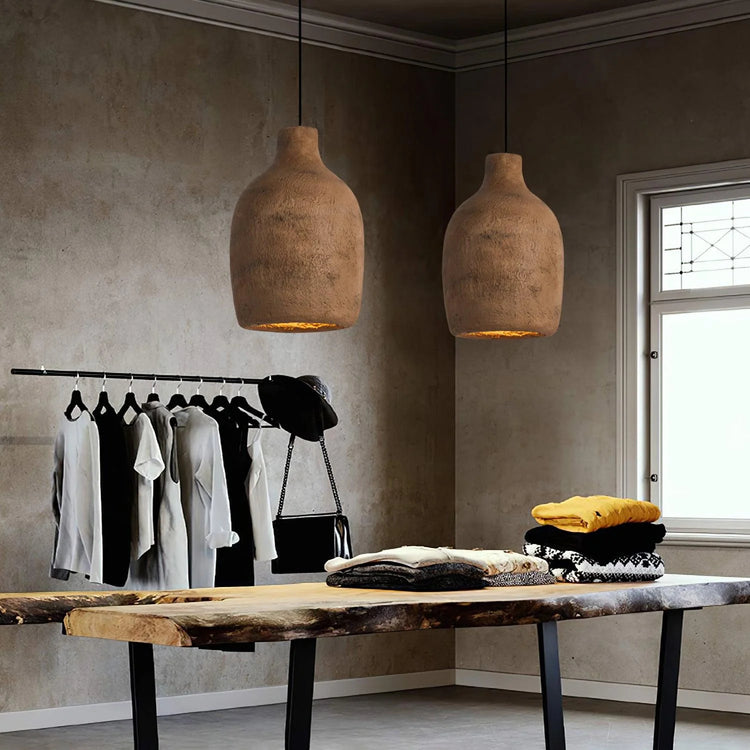 Rustik kuppel pendel i harpiks