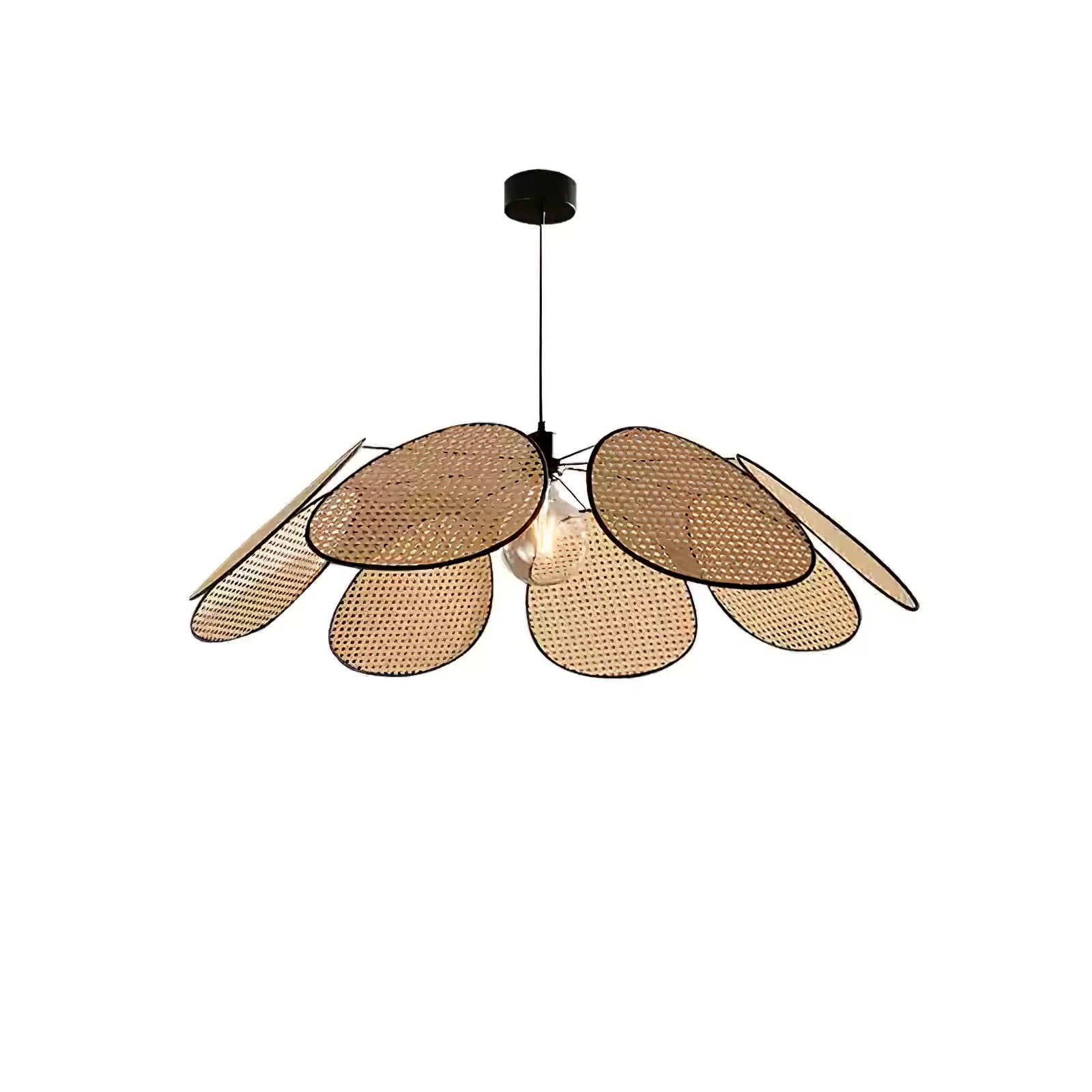Lampada a sospensione a fiori intrecciati