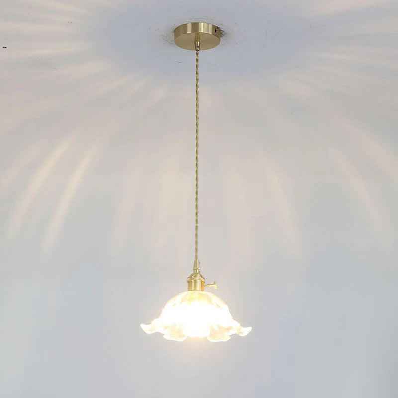 Nordic Amber Brass Glass pendellys