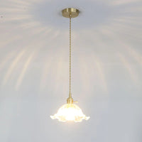 Nordic Amber Brass Glass pendellys