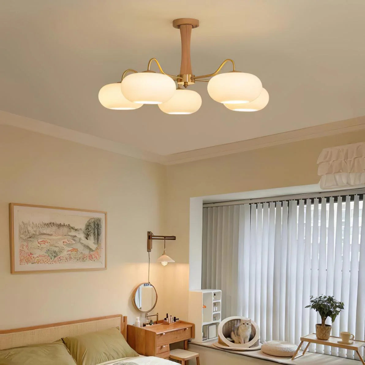 Lampadario cachi dorato