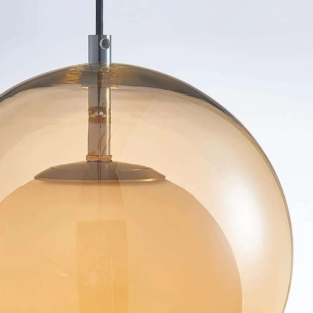 Retro rund glaspendel