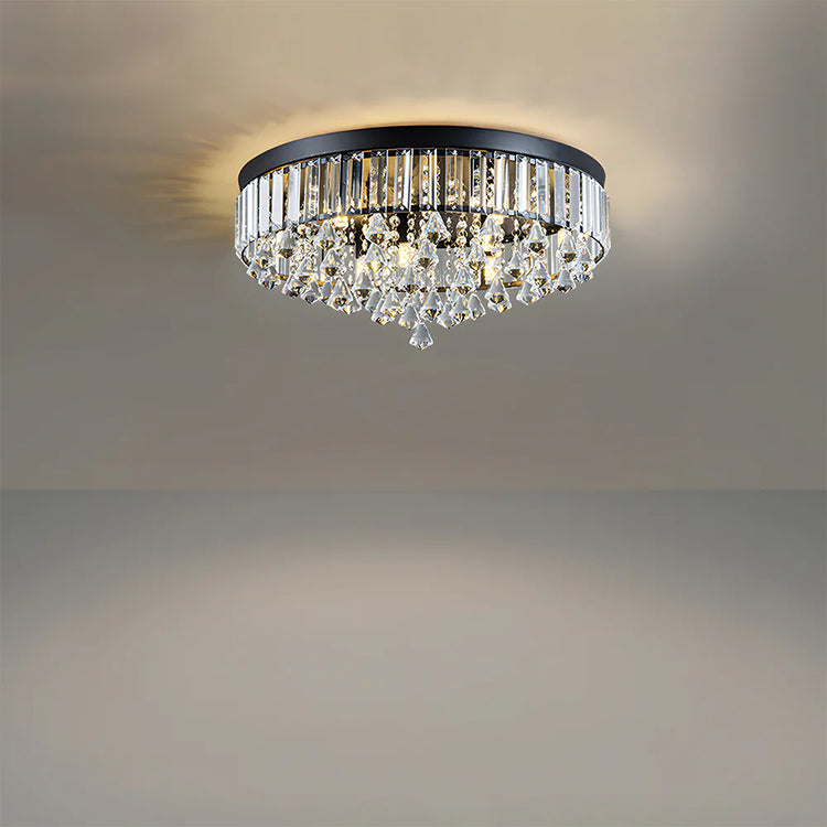 Moderne krystal rund loftslampe