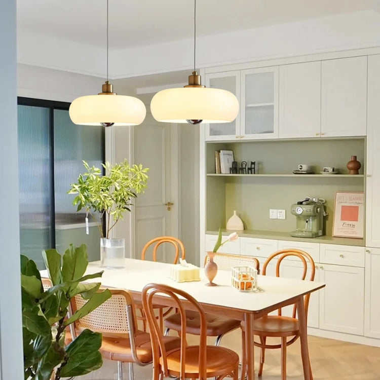 Trendy rund glaspendel